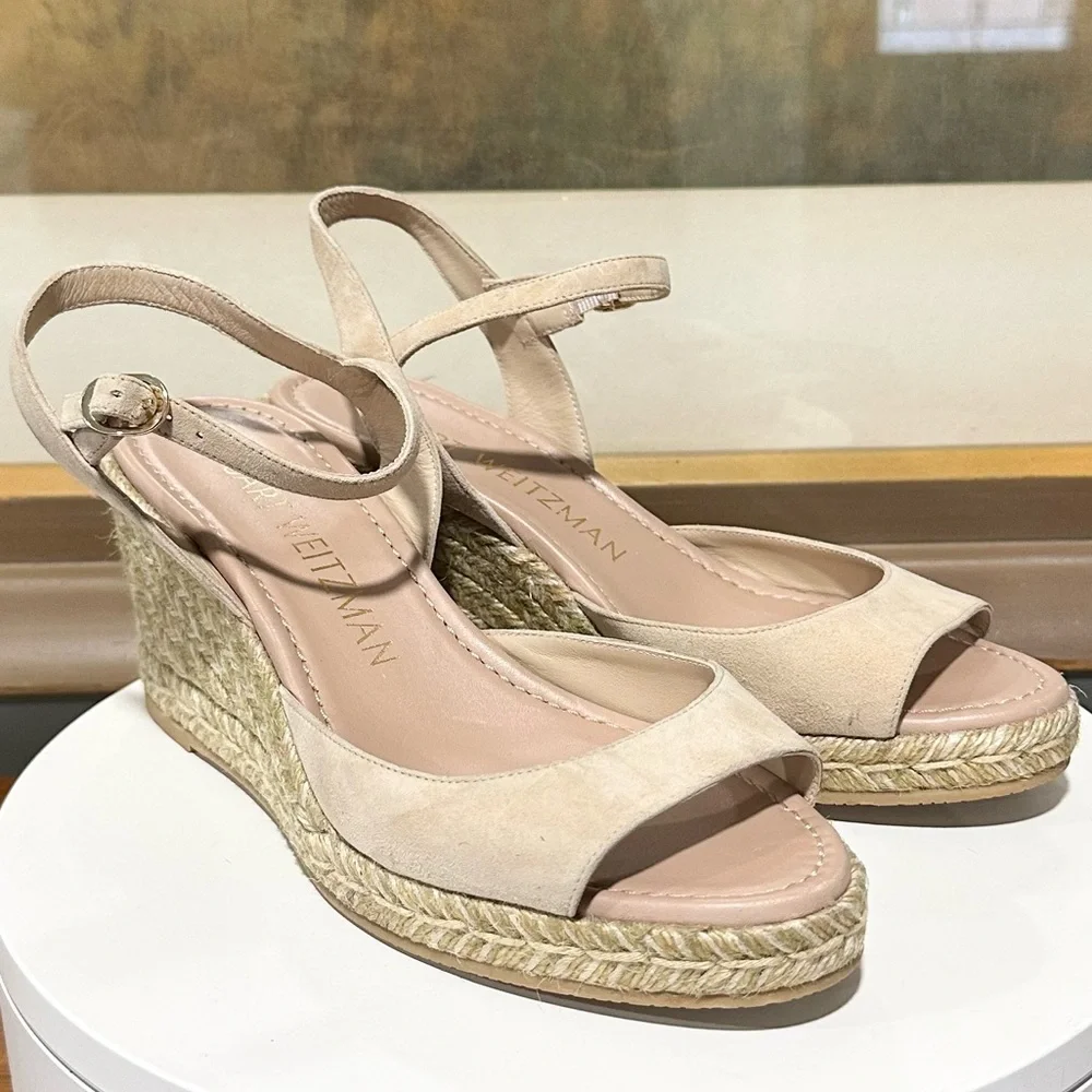 🌹STUART WEITZMAN🌹 Tia Espadrille Wedge Sandal Size: 8.5B